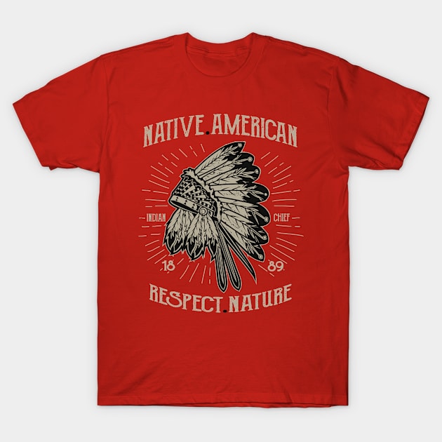 Native American 2 T-Shirt by PaunLiviu